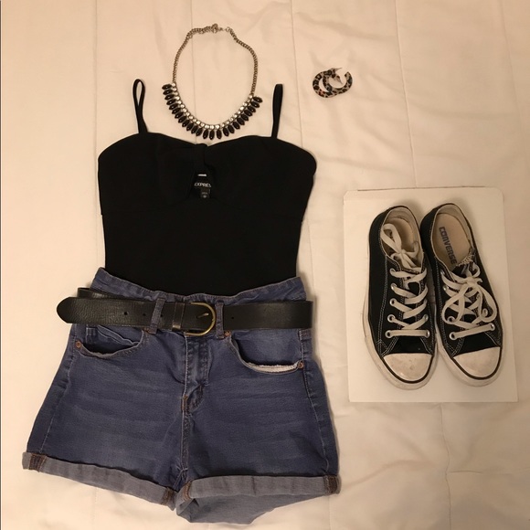 SOLD: Express Black Thong Bodysuit - Picture 2 of 6